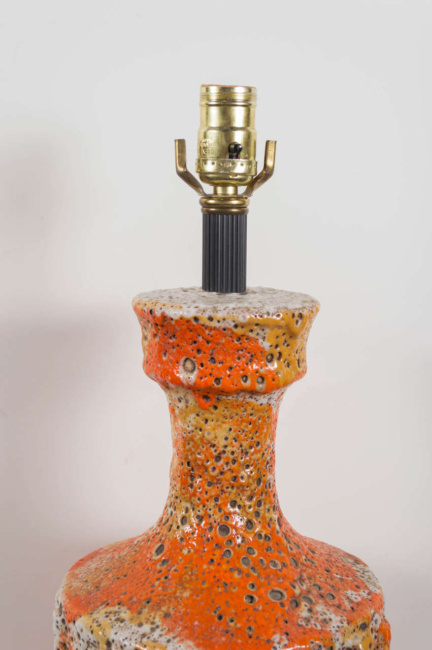 Unknown Lava Glazed Table Lamp